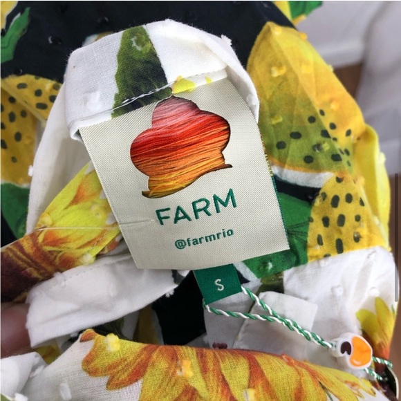 Farm Rio SUNFLOWER 🌻 Lemon 🍋 Wrap RUFFLE Skirt NWT S - Picture 6 of 7